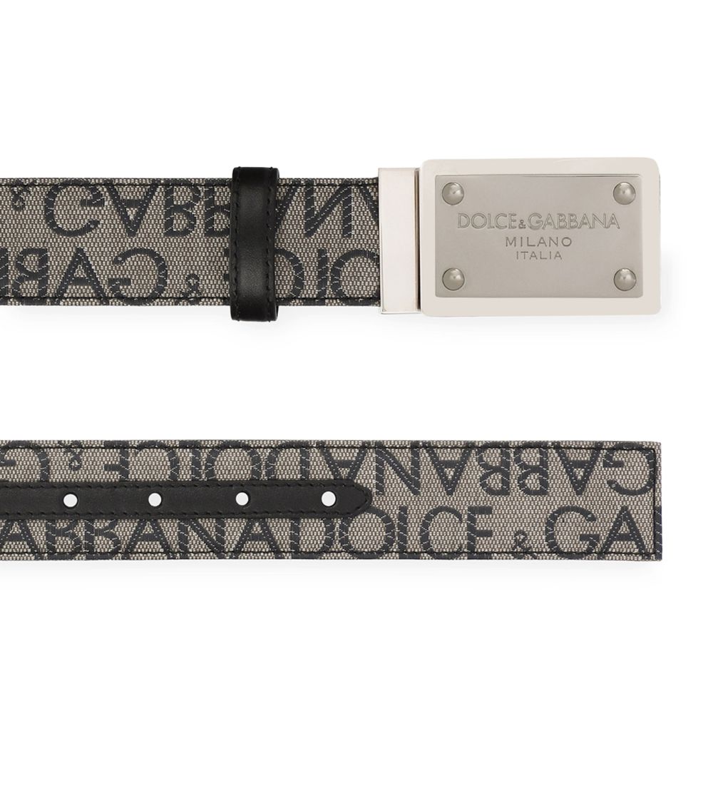 Dolce & Gabbana Dolce & Gabbana Canvas Logo Belt