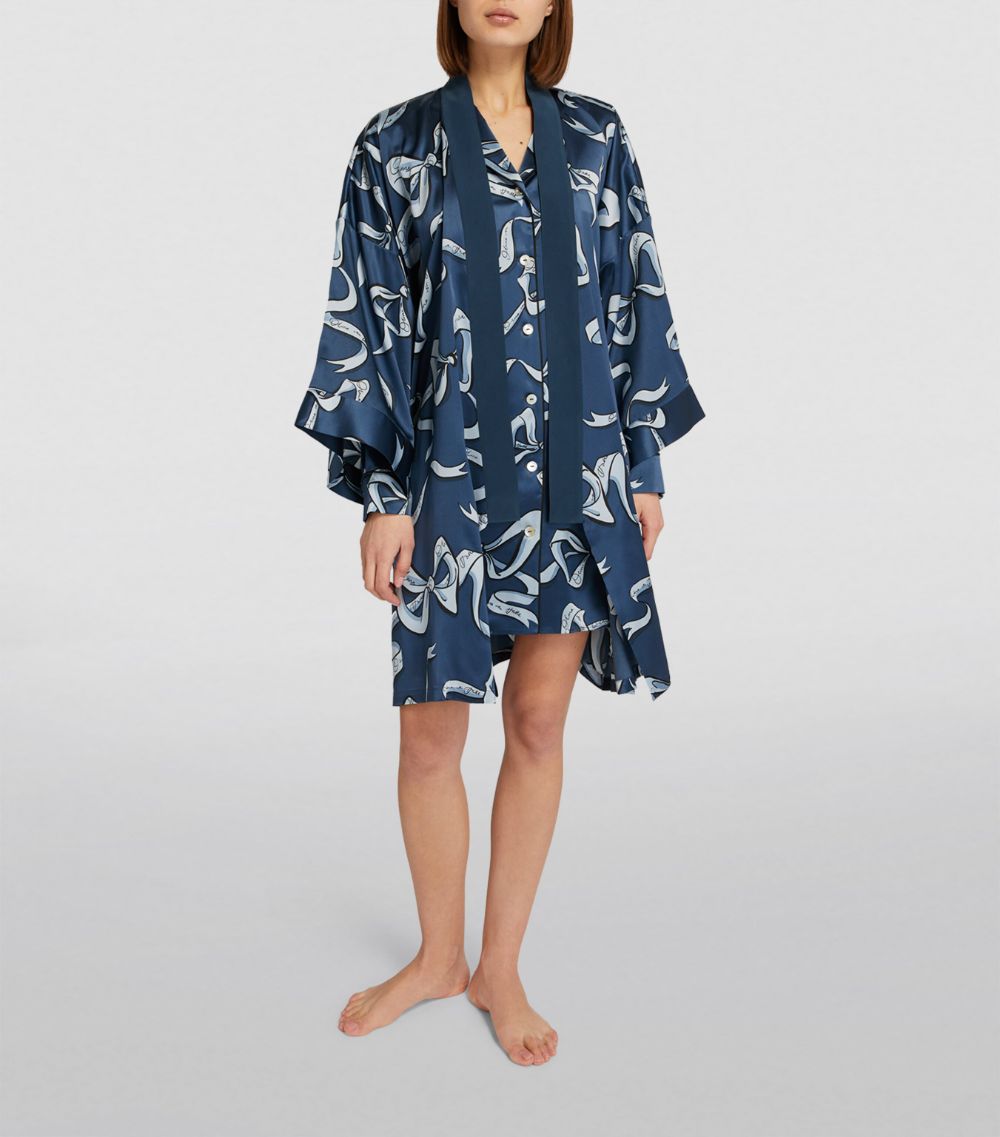 Olivia Von Halle Olivia Von Halle Silk Mimi Kimono Robe