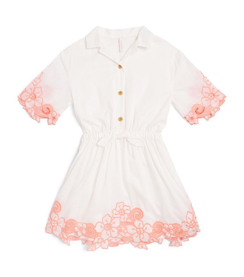 Zimmermann Kids Zimmermann Kids Embroidered Pop Shirt Dress (1-12 Years)