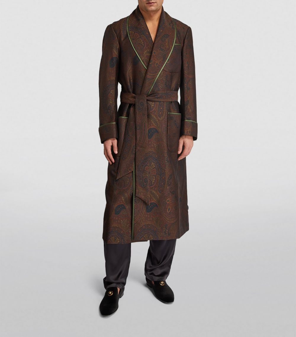  Daniel Hanson Silk Jacquard Paisley Robe