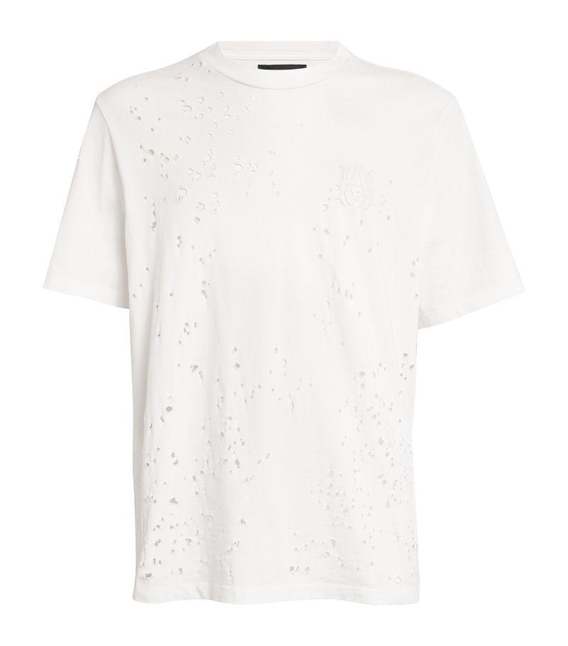 Amiri Amiri Cotton Distressed Shotgun T-Shirt