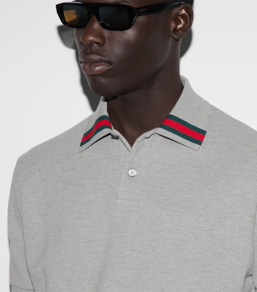 Gucci Gucci Web Stripe Polo Shirt