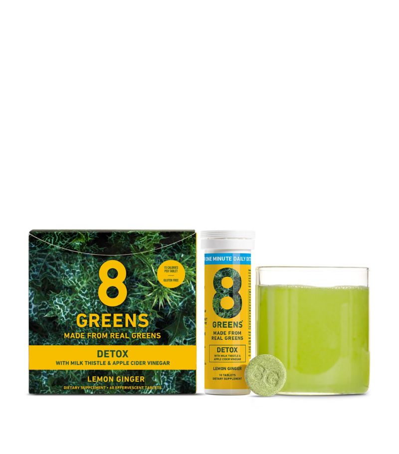 8Greens 8GREENS Real Greens Detox Effervescent Lemon Ginger Tablets (30 Tablets)