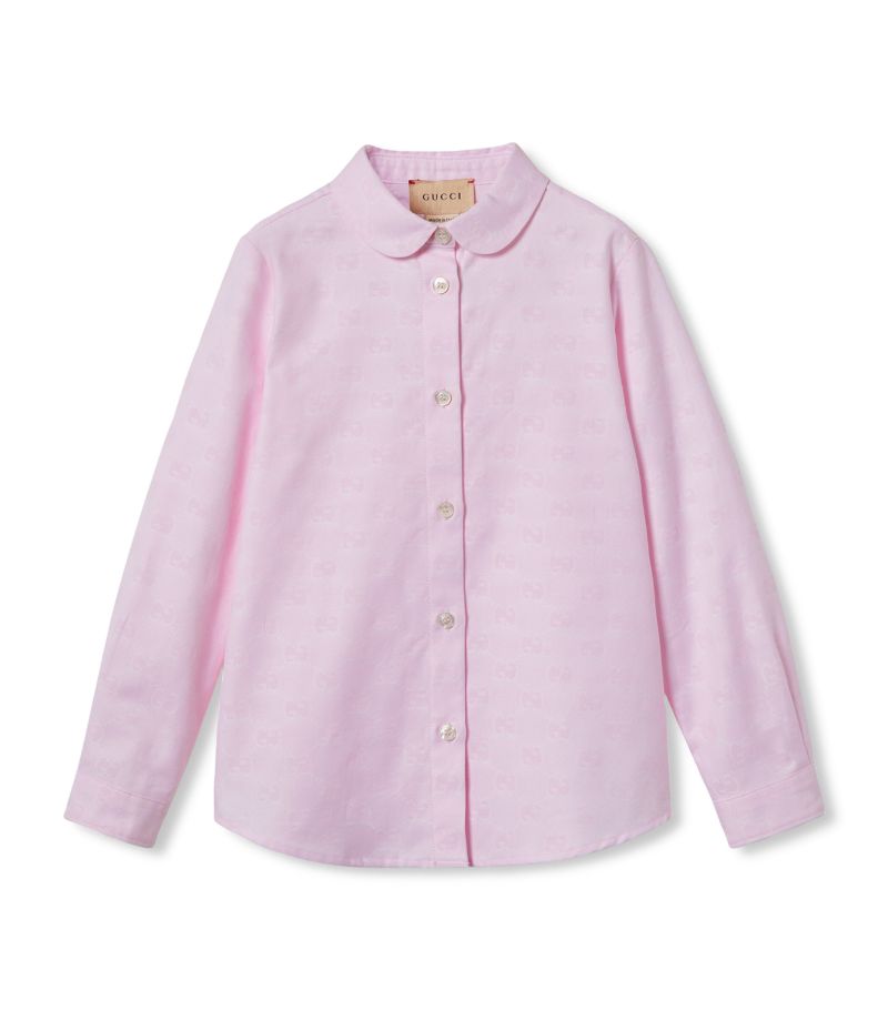 Gucci Gucci Kids Cotton Gg Oxford Shirt (4-12 Years)