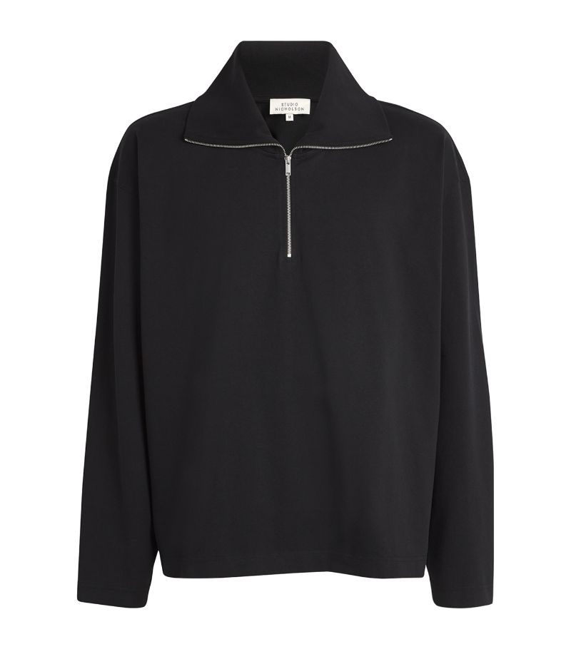 Studio Nicholson Studio Nicholson Merino Wool Quarter-Zip Sweater