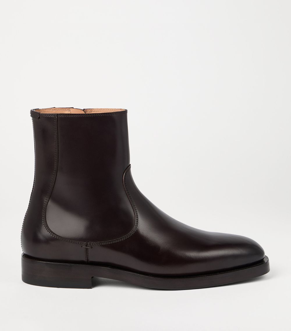 Brunello Cucinelli Brunello Cucinelli Leather Zipped Boots