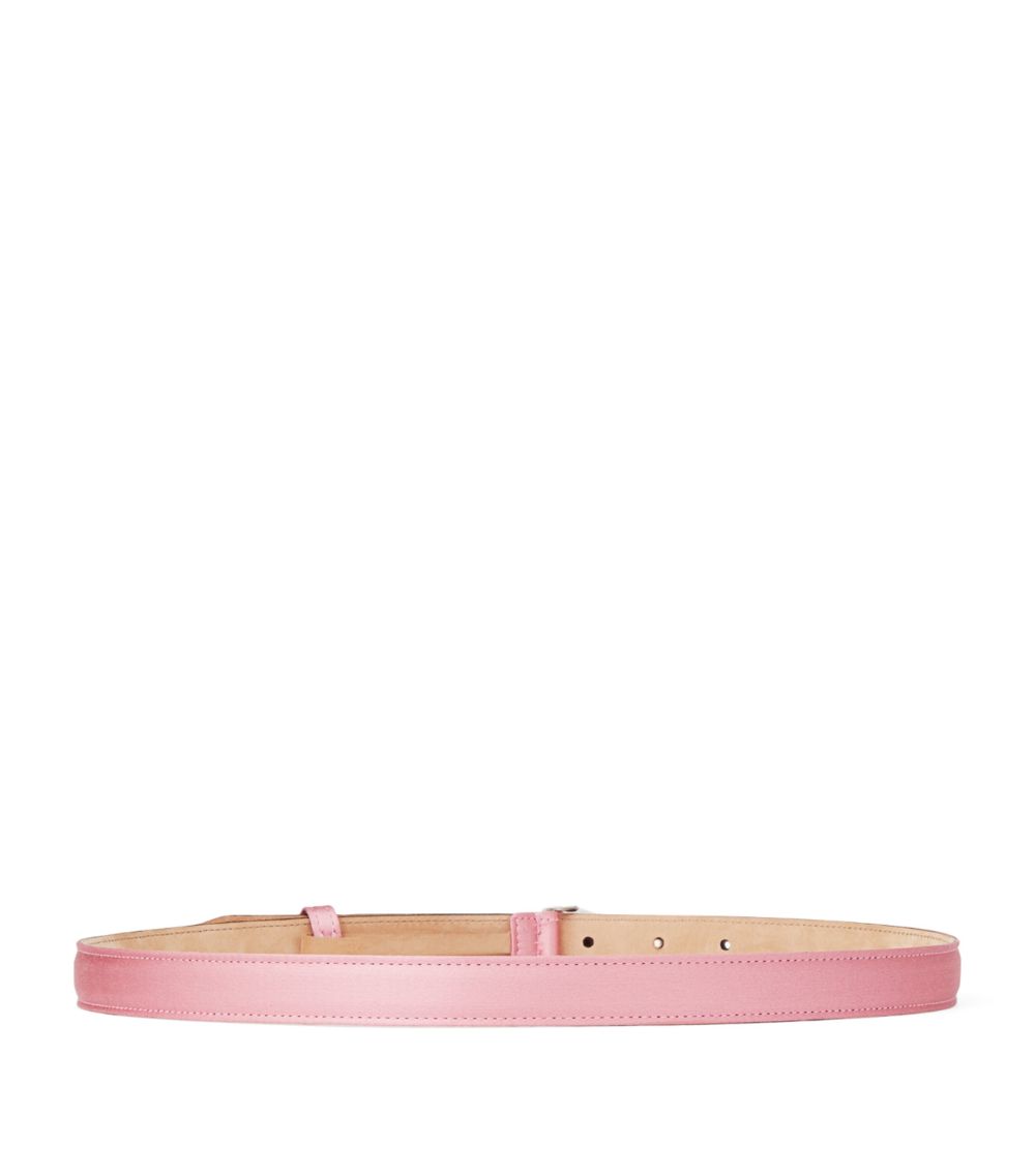 Jimmy Choo Jimmy Choo Satin Embellished Diamond Clasp Belt