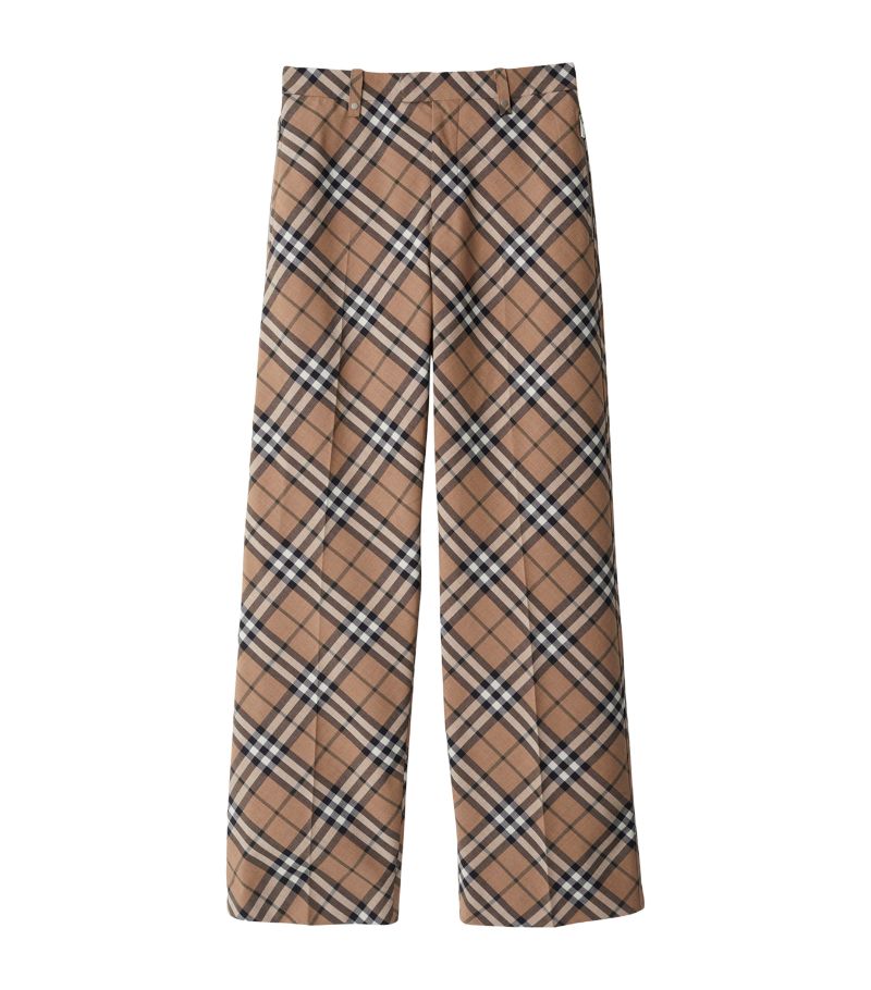 Burberry Burberry Wool-Blend Check Tailored Trousers