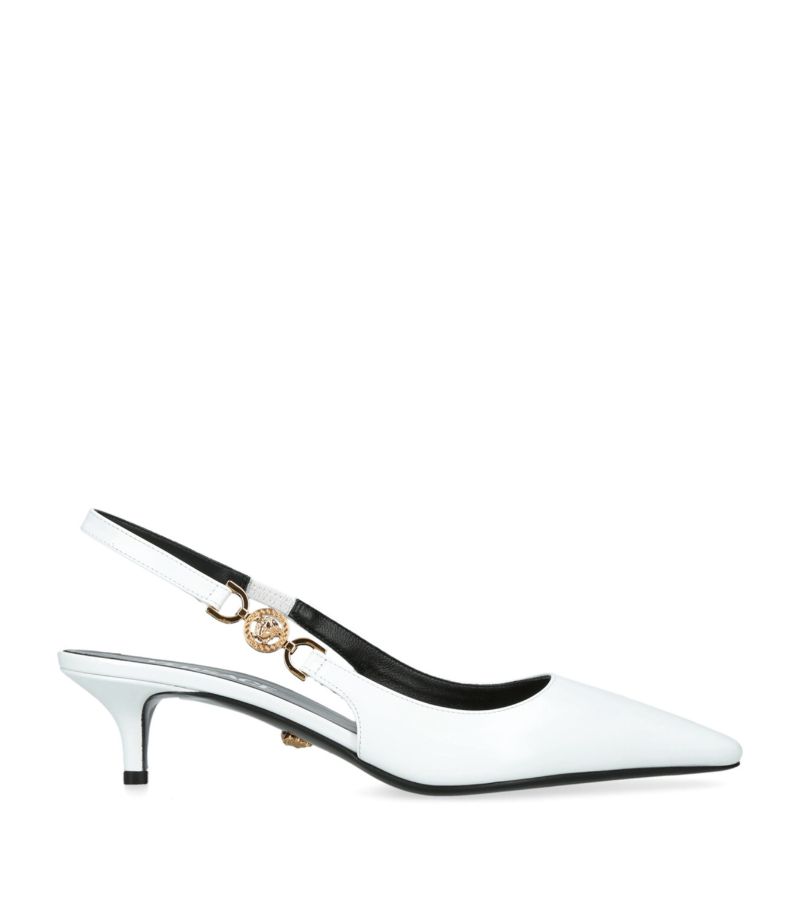 Versace Versace Patent Leather Medusa Slingback Pumps 40