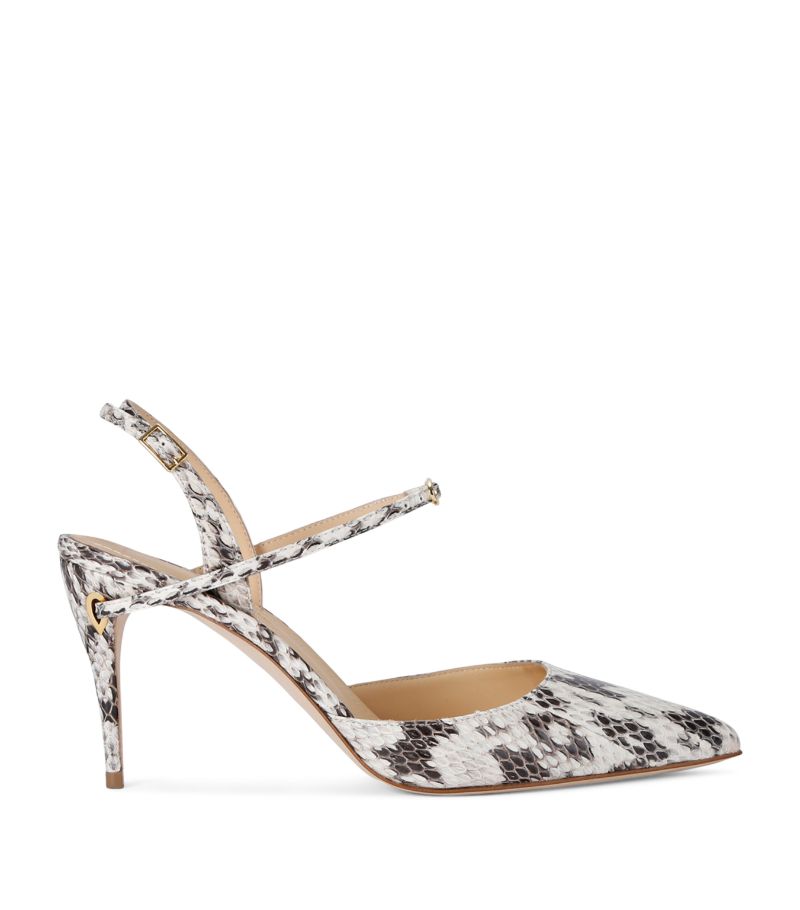 Jennifer Chamandi Jennifer Chamandi Leather Vittorio Elaphe Slingback Pumps 85