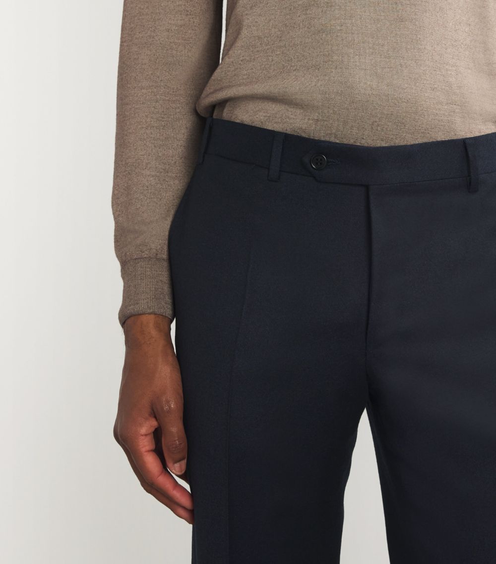Canali Canali Flannel Wool Tailored Trousers