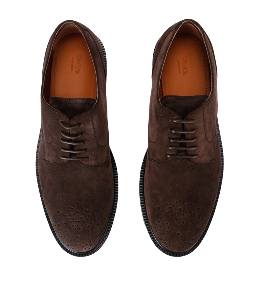 zegna Zegna Suede Aosta Derby Shoes