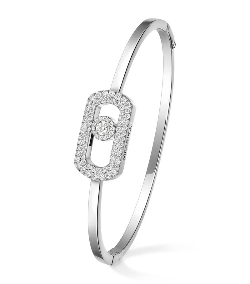 Messika Messika White Gold And Diamond So Move Pavé Bangle