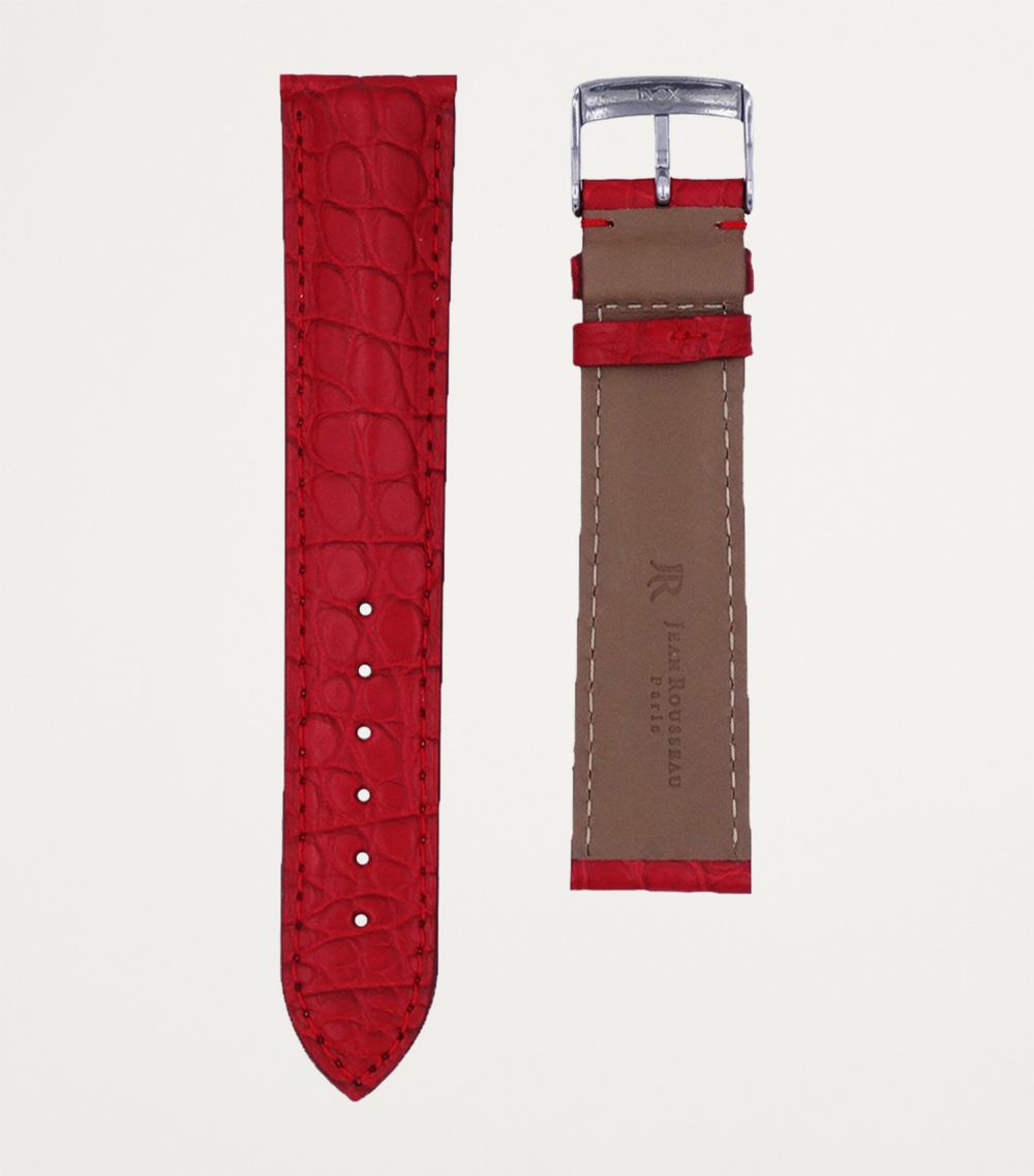 Jean Rousseau Jean Rousseau Classic 3.5 Alligator Leather Watch Strap (14Mm)