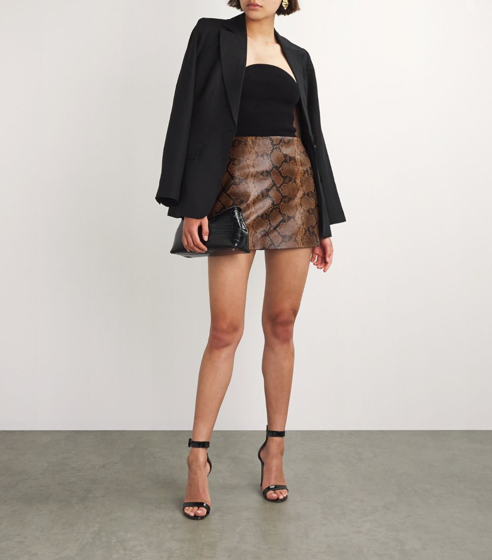 Alice + Olivia Alice + Olivia Snake Print Elana Mini Skirt