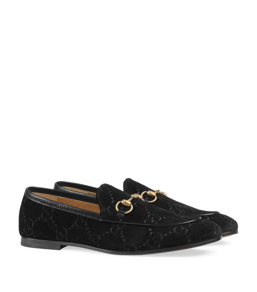 Gucci Gucci Velvet Jordaan Gg Loafers