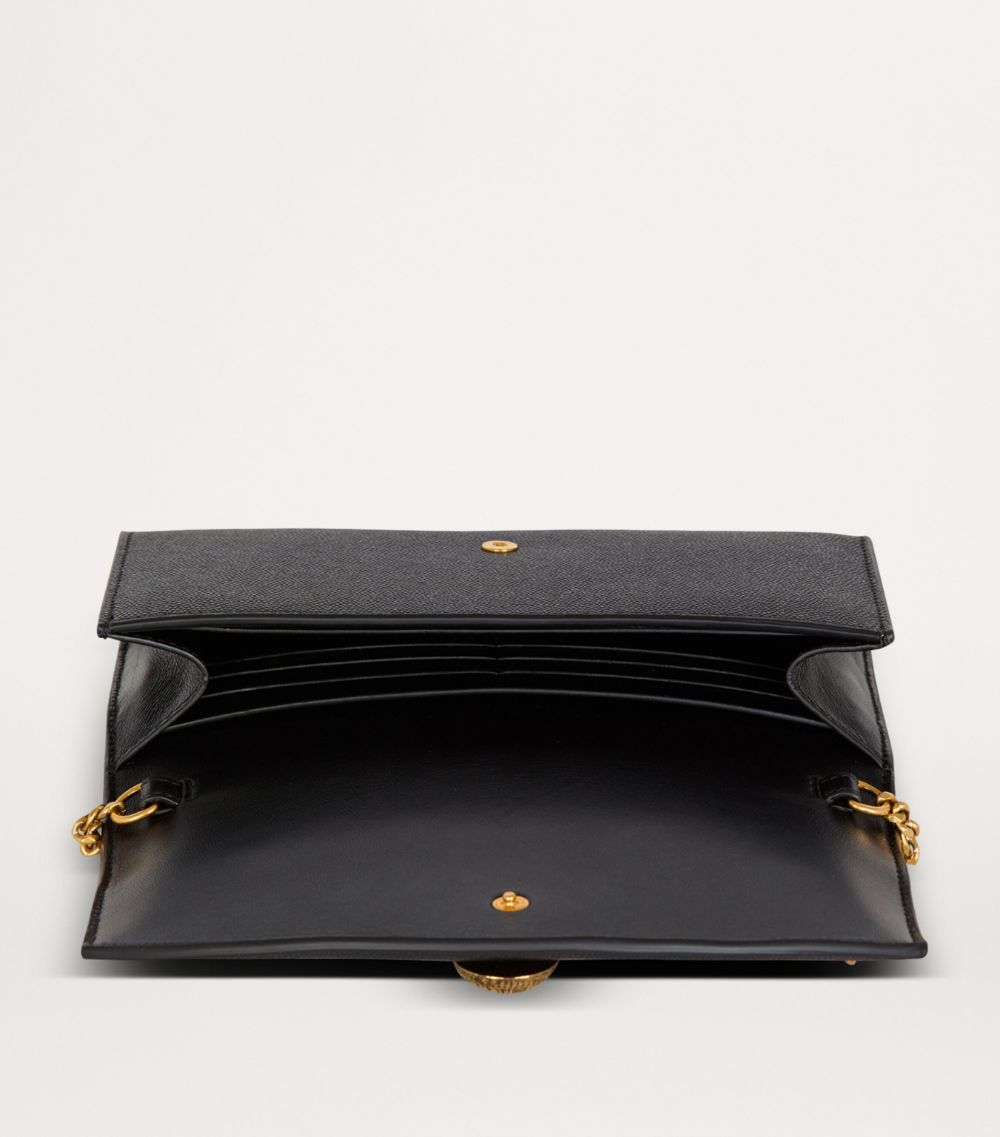 Balmain Balmain Leather Emblème Clutch Bag