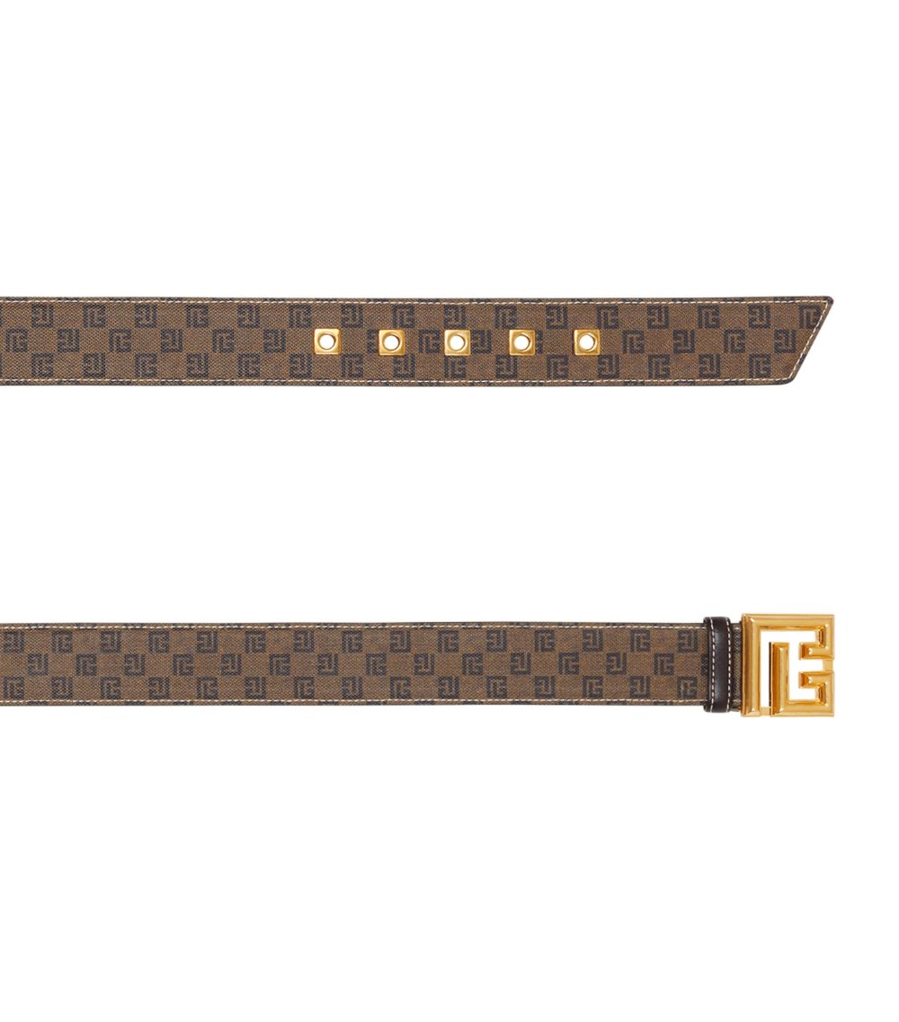 Balmain Balmain Monogram Print Belt