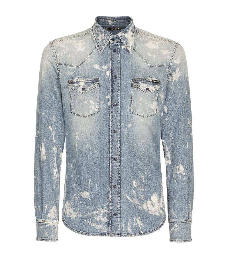 Dolce & Gabbana Dolce & Gabbana Painted Denim Shirt