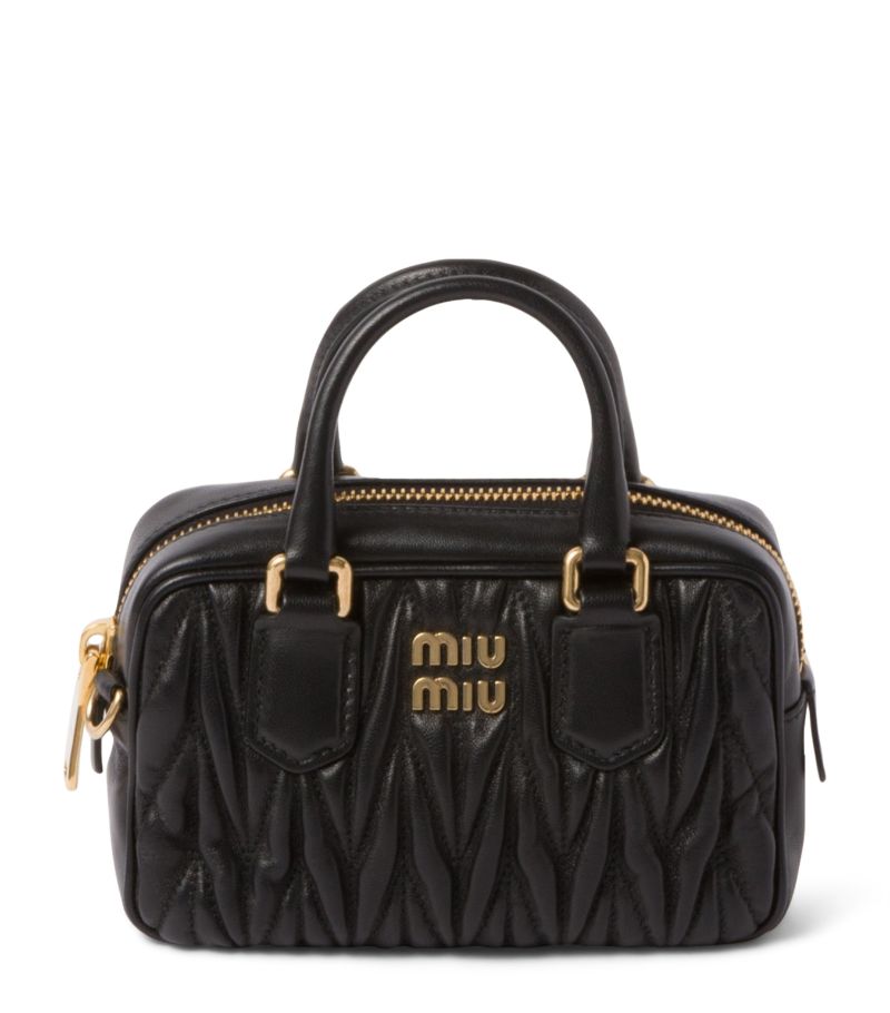 Miu Miu Miu Miu Mini Matelassé Leather Arcadie Top-Handle Bag