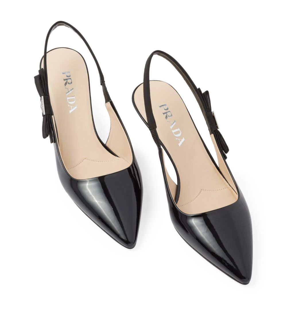 Prada Prada Patent Leather Slingback Pumps 45