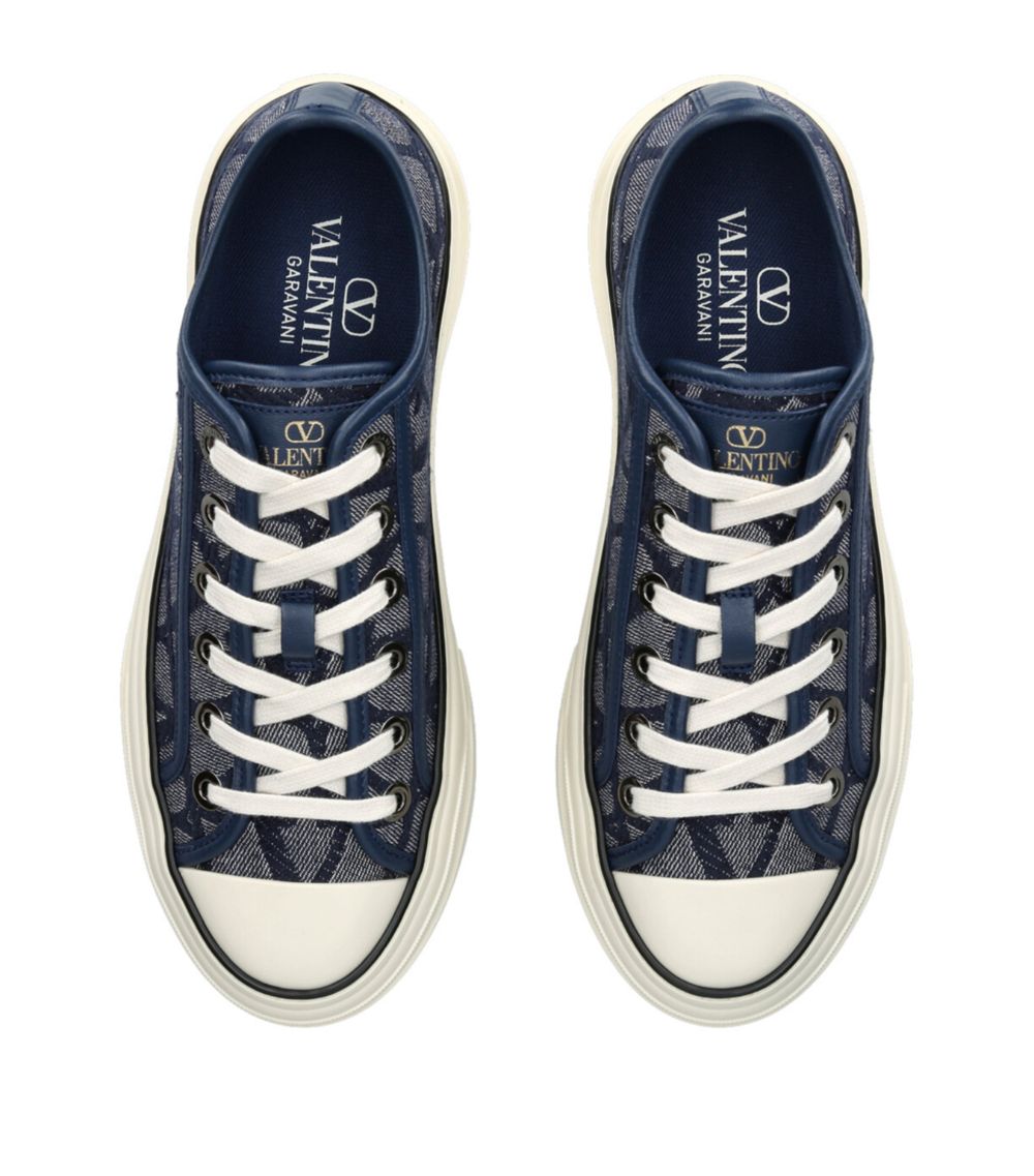 VALENTINO GARAVANI Valentino Garavani Denim Toile Iconograph Sneakers