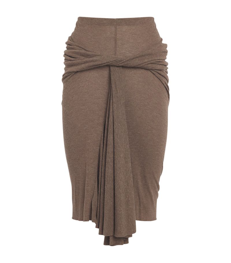 Rick Owens Rick Owens Twist Midi Skirt