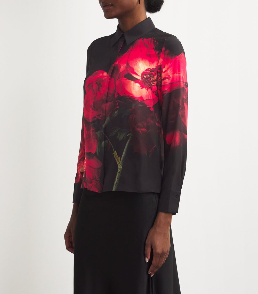 Alice + Olivia Alice + Olivia Silk Floral Brady Shirt