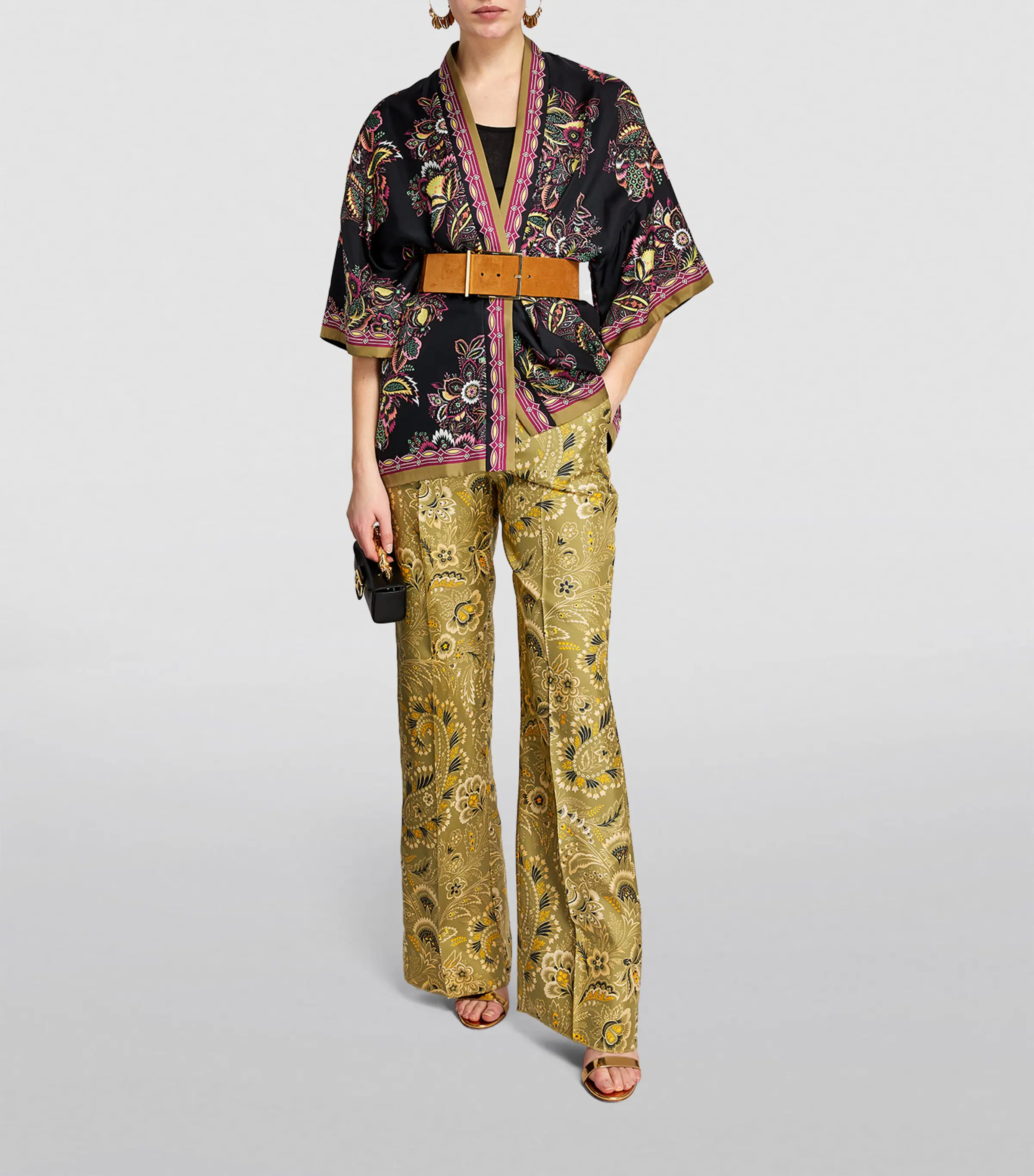 Etro Etro Silk Straight-Leg Trousers