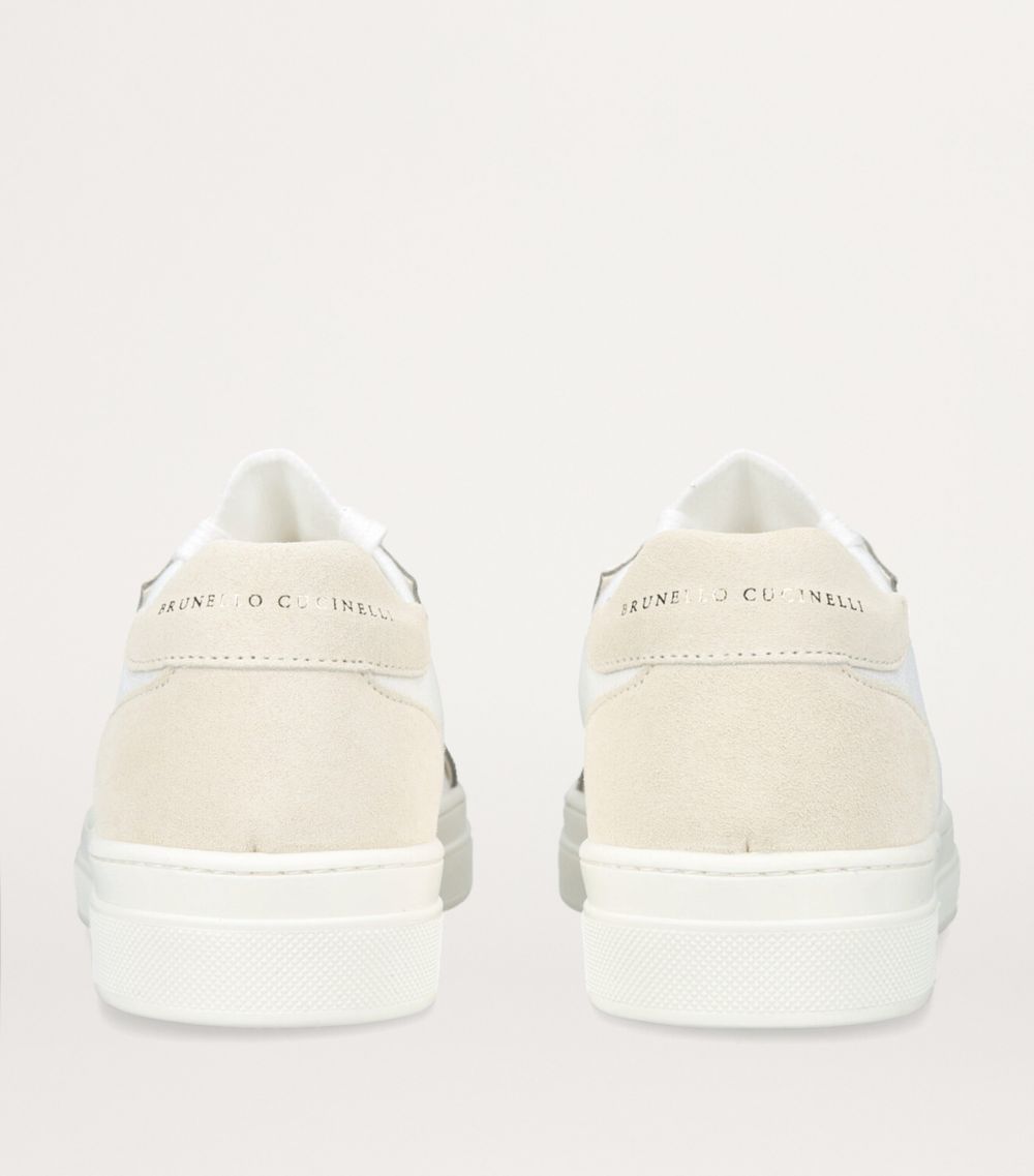Brunello Cucinelli Kids Brunello Cucinelli Kids Knitted Cotton And Suede Sneakers