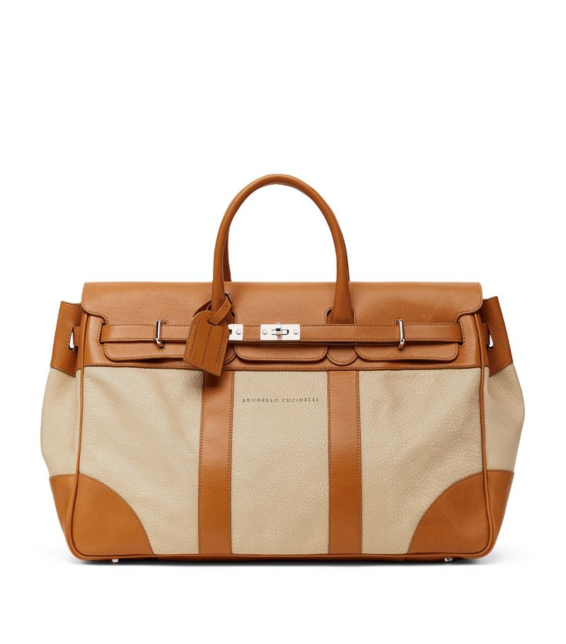 Brunello Cucinelli Brunello Cucinelli Calfskin Country Holdall Bag