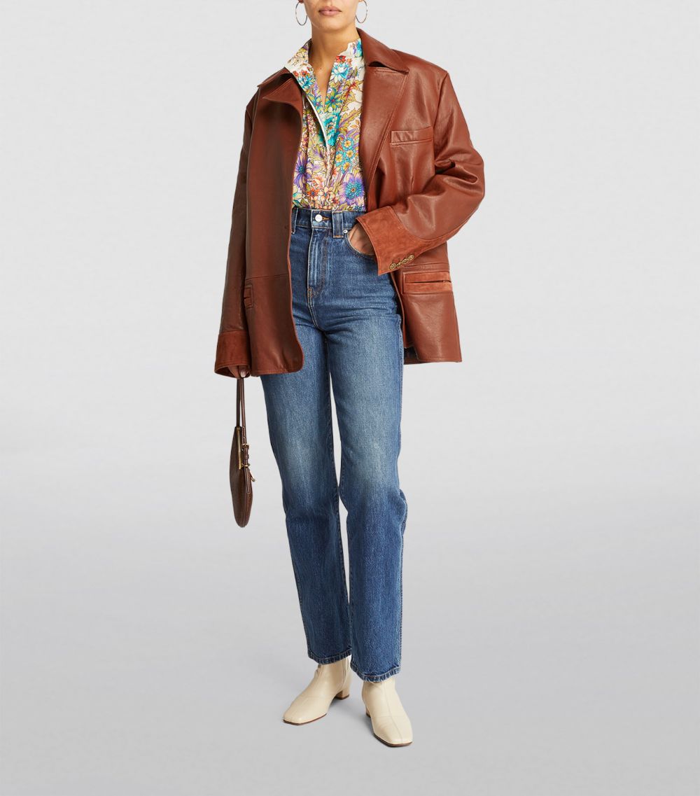 Etro Etro Oversized Leather Blazer