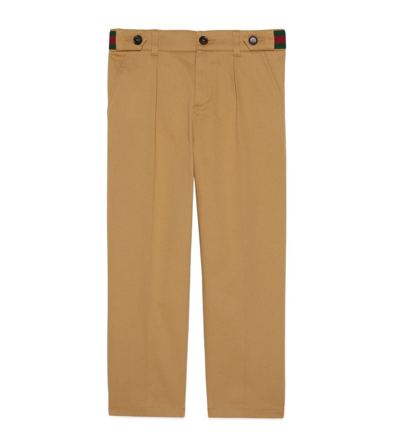 Gucci Gucci Kids Stretch-Cotton Web-Stripe Trousers (4-12 Years)