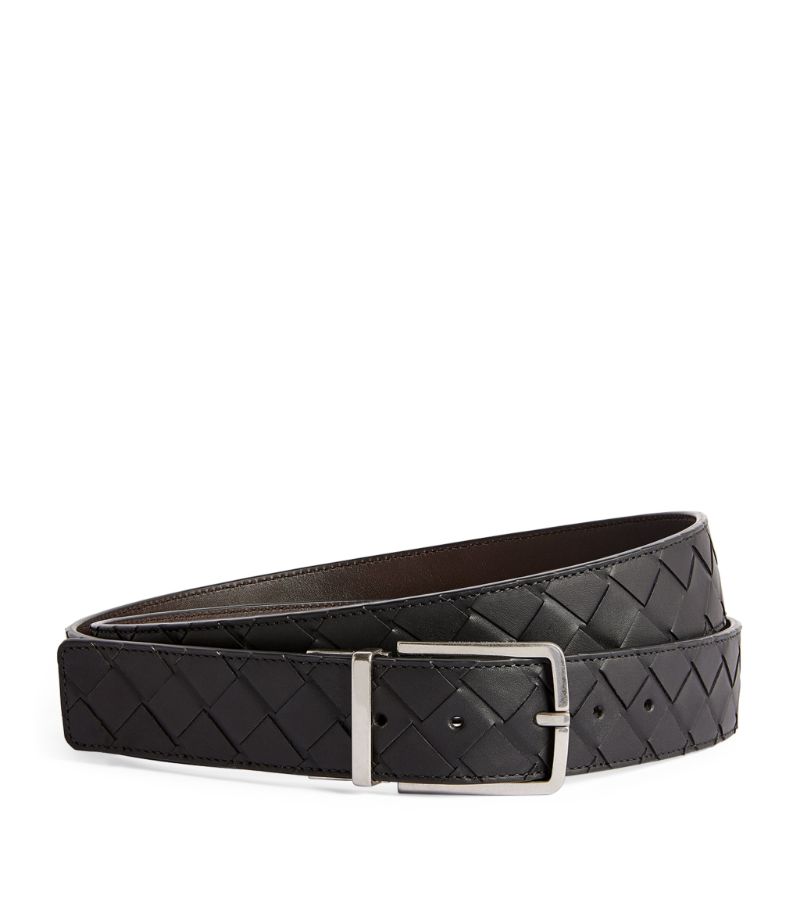 Bottega Veneta Bottega Veneta Leather Intrecciato Belt