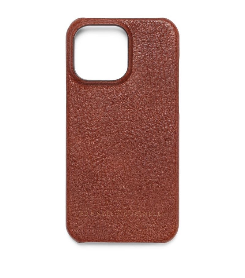 Brunello Cucinelli Brunello Cucinelli Leather Iphone 15 Max Case