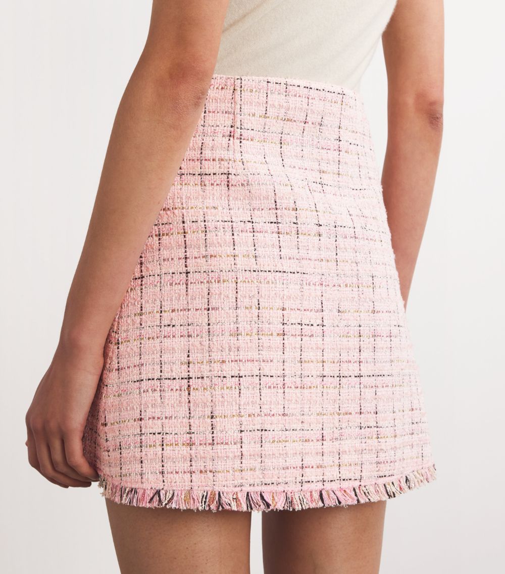  Maje Tweed Frayed Mini Skirt