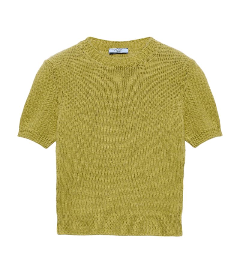 Prada Prada Cashmere Short-Sleeve Sweater