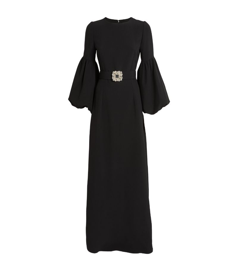 Andrew Gn Andrew Gn Belted Balloon-Sleeve Gown
