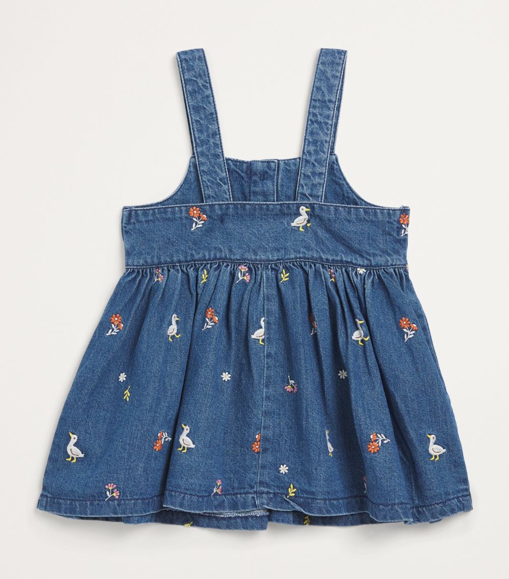 Purebaby Purebaby Denim Embroidered Pinafore (0-24 Months)