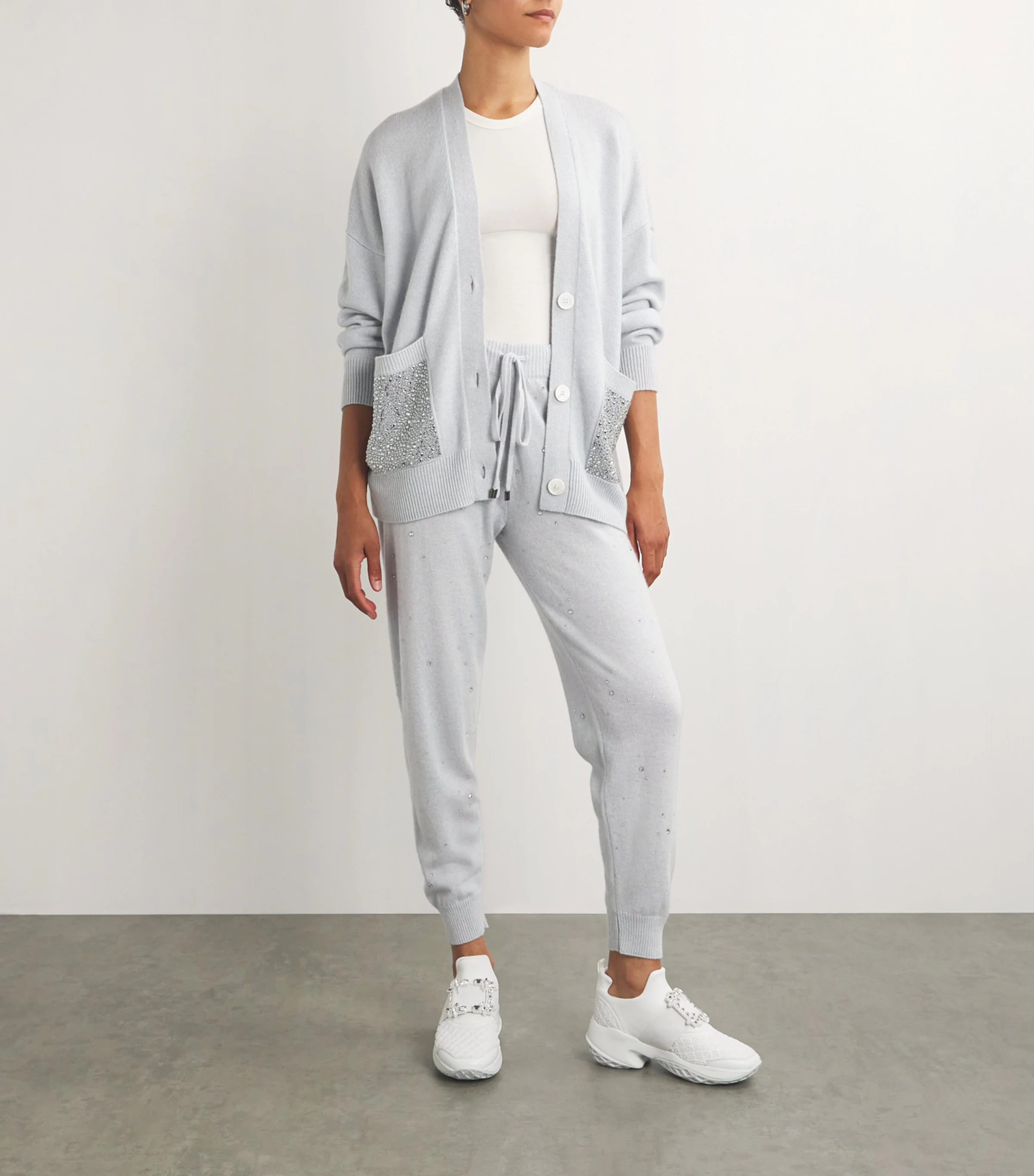 William Sharp William Sharp Cashmere Crystal-Embellished Sweatpants