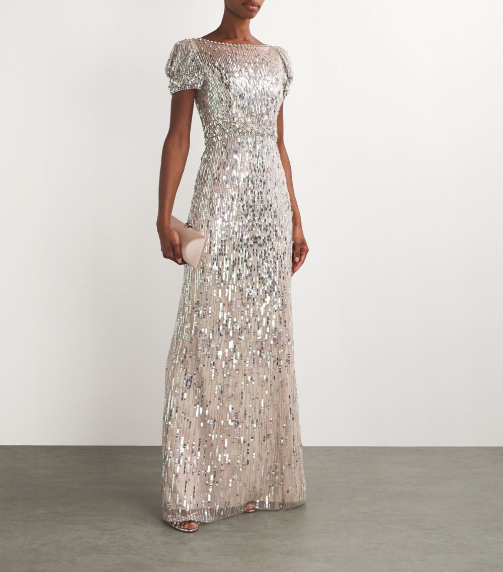 Jenny Packham Jenny Packham Sequin-Embellished Sun Gem Gown