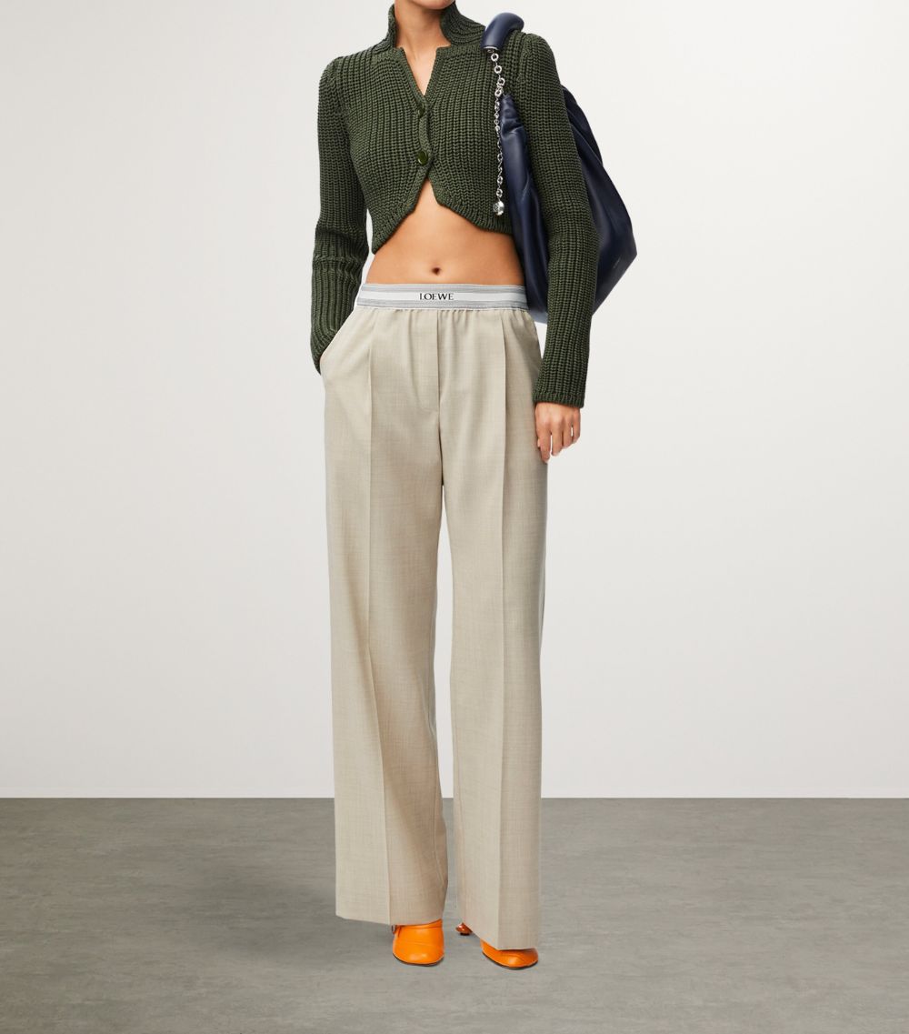 Loewe Loewe Wool-Blend Logo Trousers