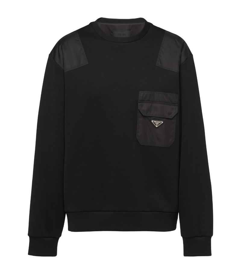 Prada Prada Cotton And Re-Nylon Sweatshirt