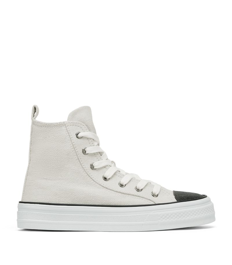 Brunello Cucinelli Brunello Cucinelli Monili-Trim High-Top Sneakers