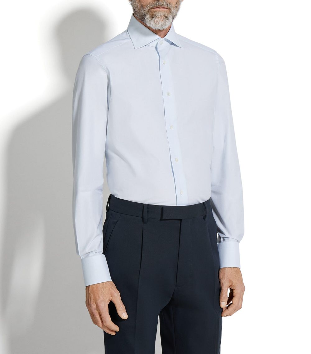 zegna Zegna Trofeo Cotton Micro-Check Shirt