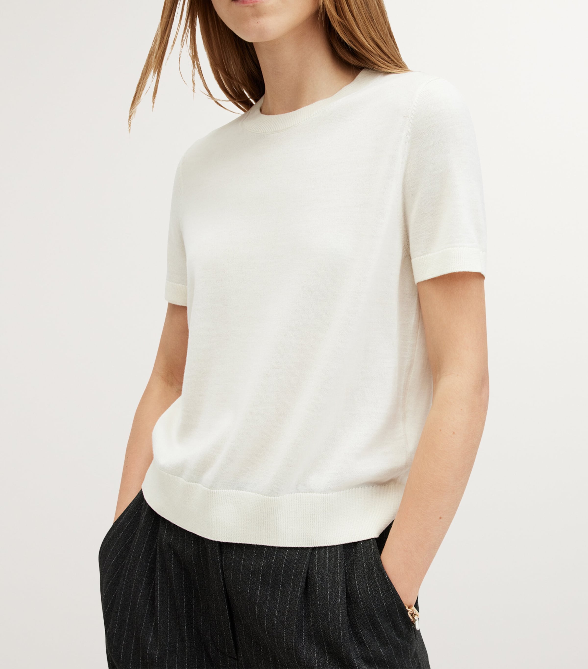 Allsaints AllSaints Wool Knitted Bern T-Shirt