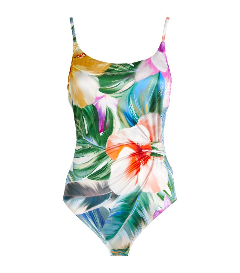 Gottex Gottex Floral Round-Neck Swimsuit