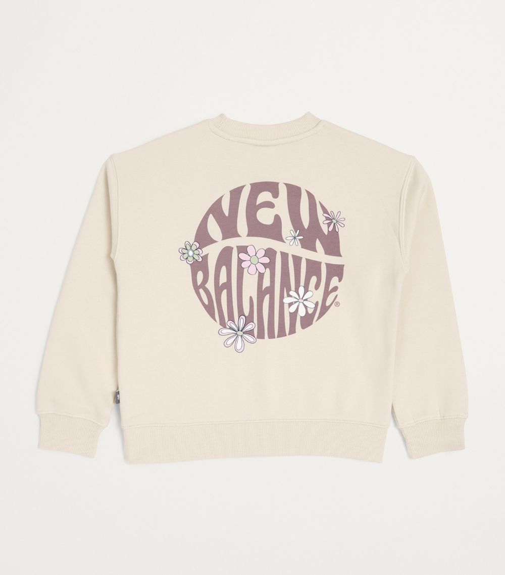  New Balance Kids Floral Logo Print Sweatshirt (7-16 Years)