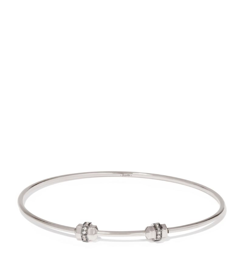 Annoushka Annoushka White Gold And Sapphire Mythology Charm Bangle (Medium/Large)