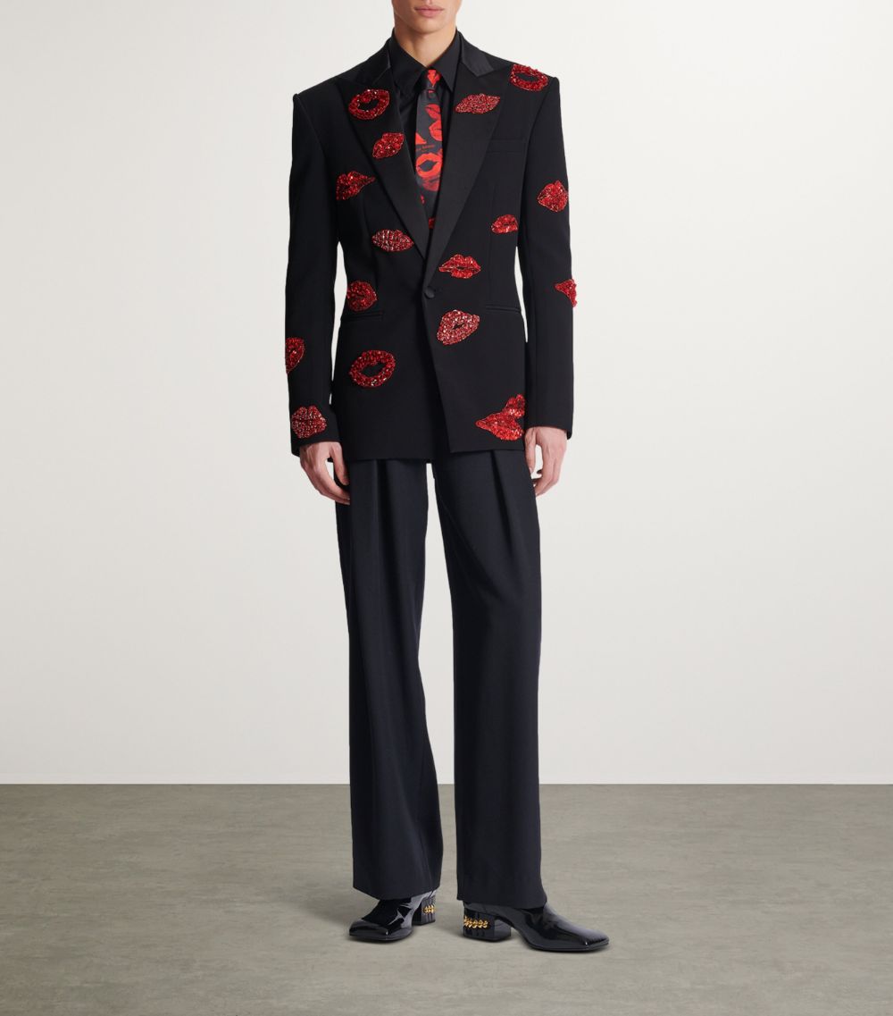 Balmain Balmain Embroidered-Kiss Blazer